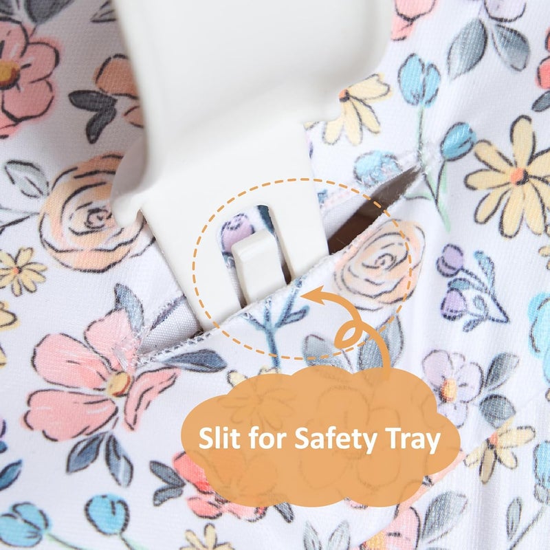 DADOUMAN Extra Padded Soft Dining Chair Seat Cushion, Wateproof & Wipe Clean Cushion for Stokke Tripp Trapp High Chair, 18" L x 11" W, Compatible & Convertible Design (Blooming Flowers) - Image 4